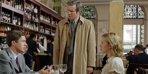 Topher Grace, Dennis Quaid and Scarlett Johansson
