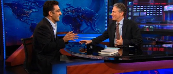 Maziar Bahari and Jon Stewart