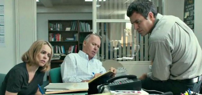 Rachel McAdams, Michael Keaton and Mark Ruffalo in Spotlight