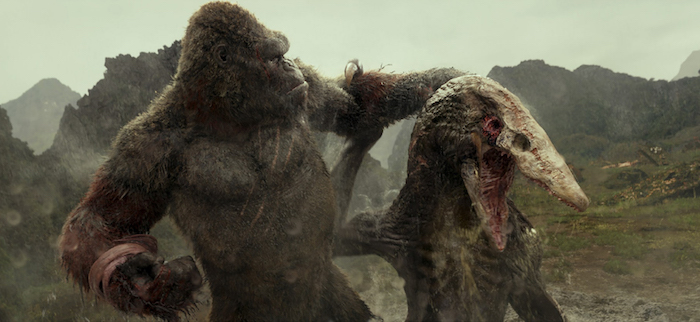 Kong and a Skullcrawler...which is a cool name and very scary