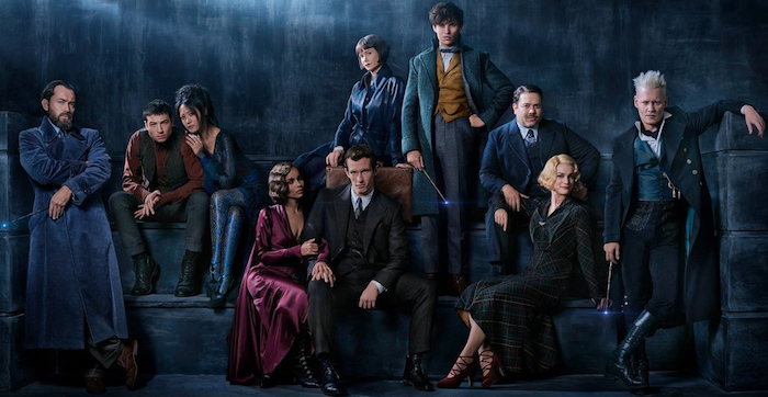 Law, Miller, Kim, Kravitz, Turner, Waterston, Redmayne, Fogler, Sudol and Depp